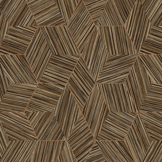 Carta da parati AdaWall collezione Octagon cod 1211 - rotolo 10mq - Marrone 2