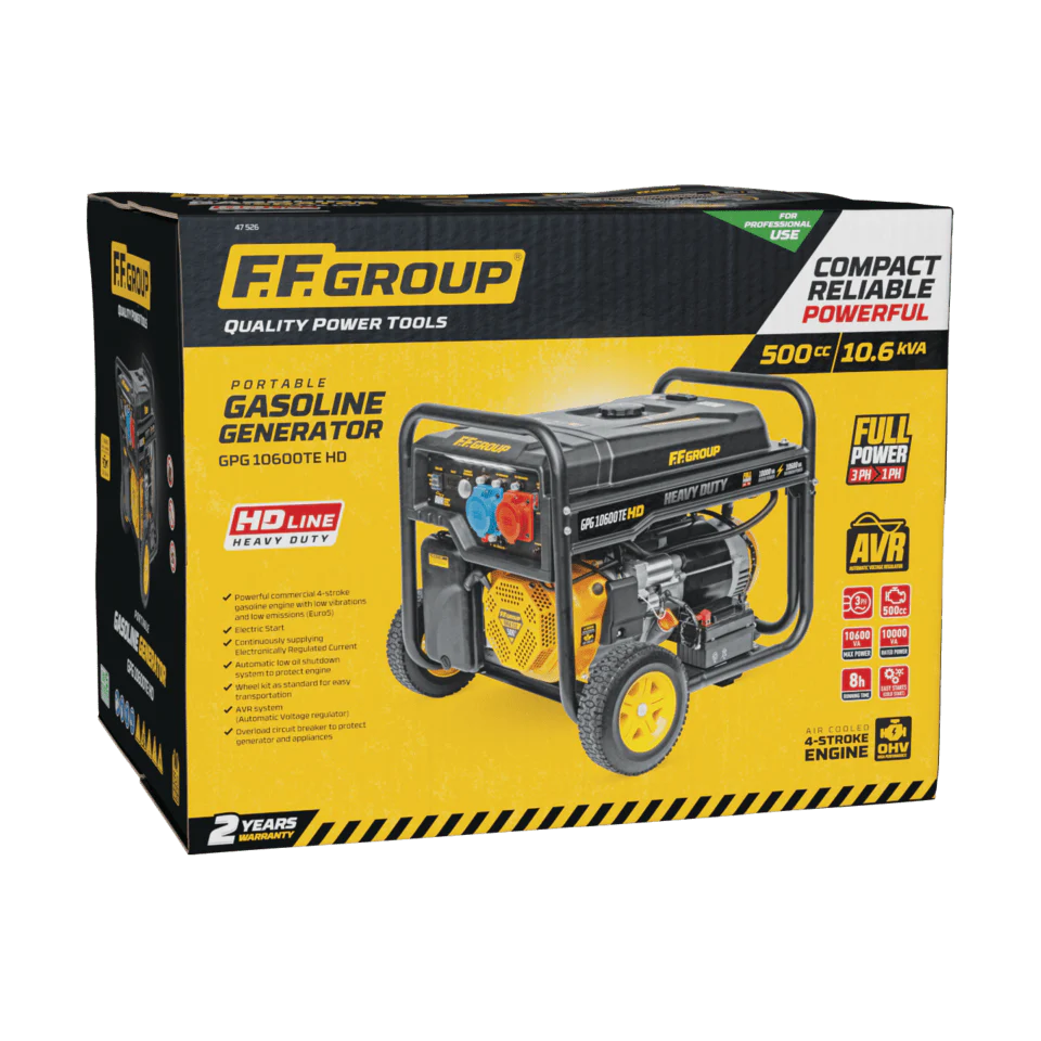 Generatore di corrente a benzina GPG 10600TE HD, 3PH FULL POWER, 10,6kVA, 500cc